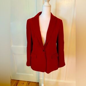 Rag & Bone Vibrant Red Felt Blazer
